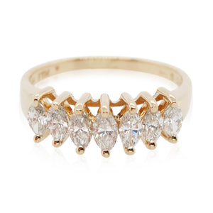 1.00ct Total Weight 7 Diamond Ring