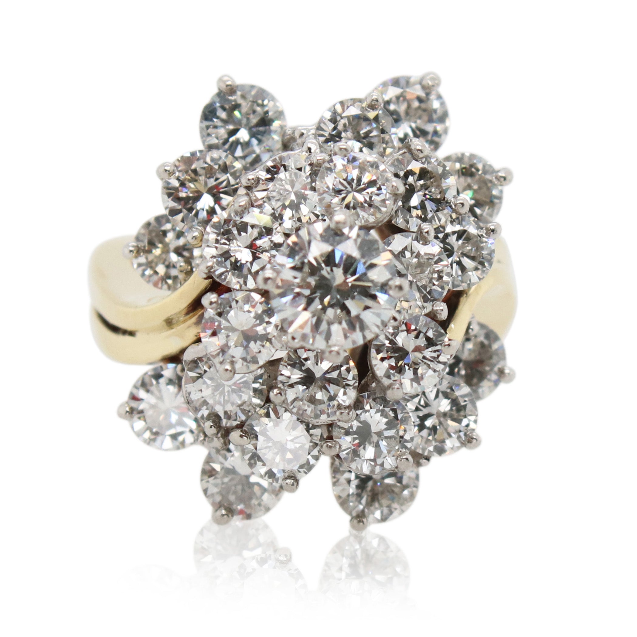 5.80ct Total Weight Diamond Cluster Ring