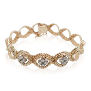 Estate Diamond Station Link Bracelet