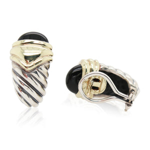 Estate David Yurman Black Oynx Shrimp Earrings