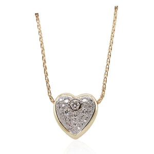 Estate Diamond Heart Pendant