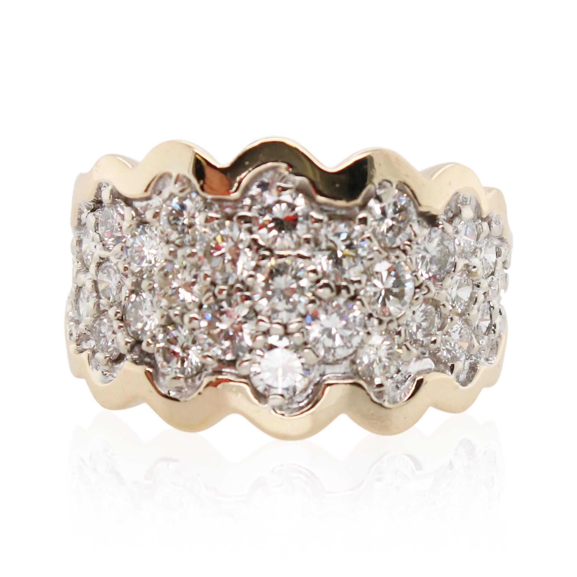 Estate Scalloped Edge Diamond Band