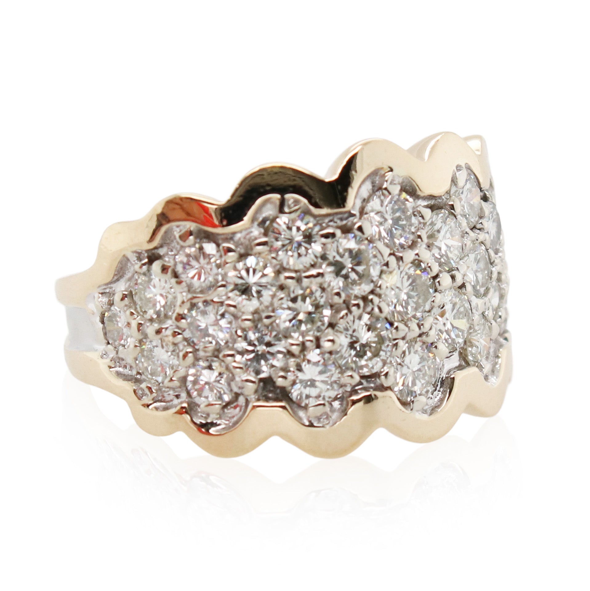 Estate Scalloped Edge Diamond Band