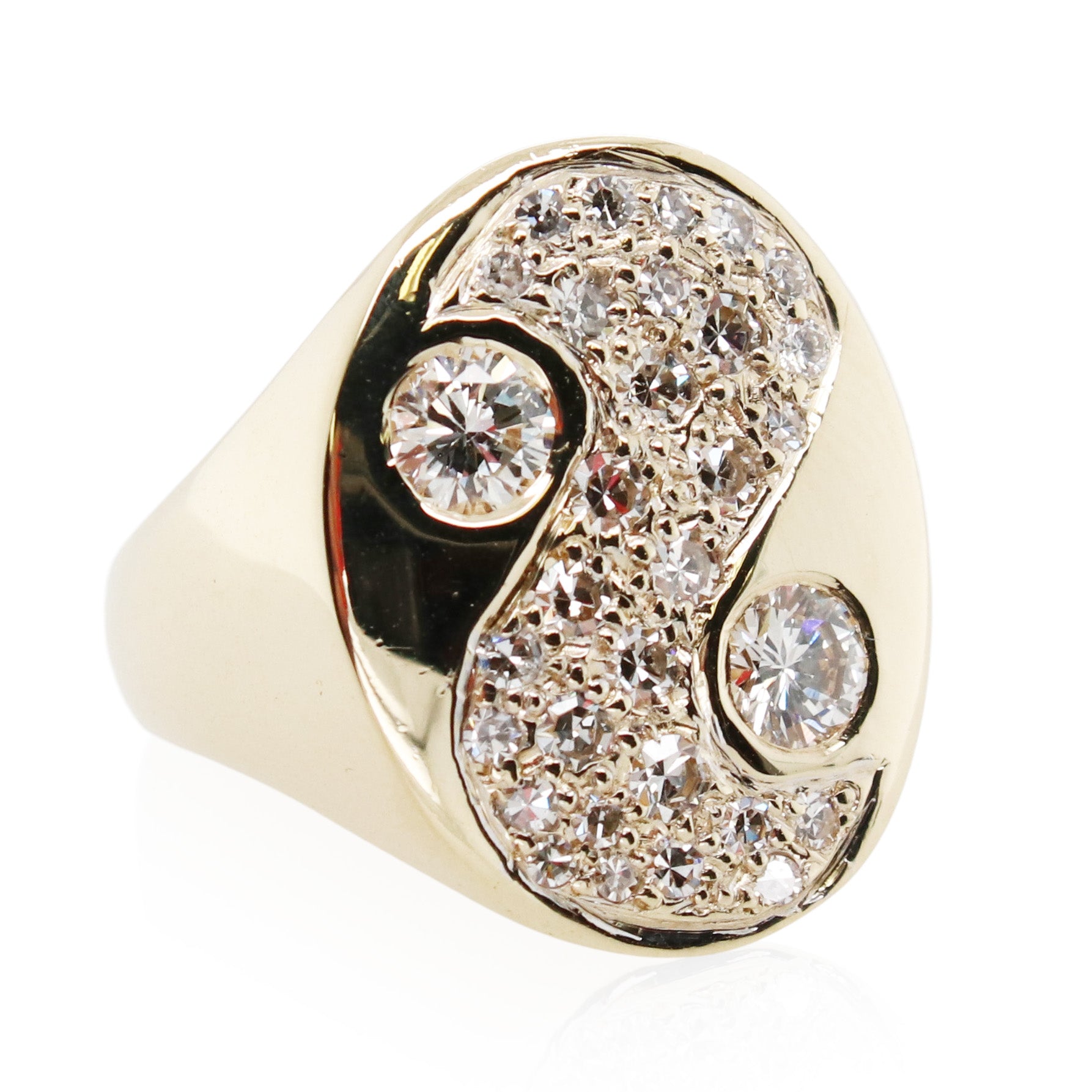 Estate Diamond Ying Yang Ring