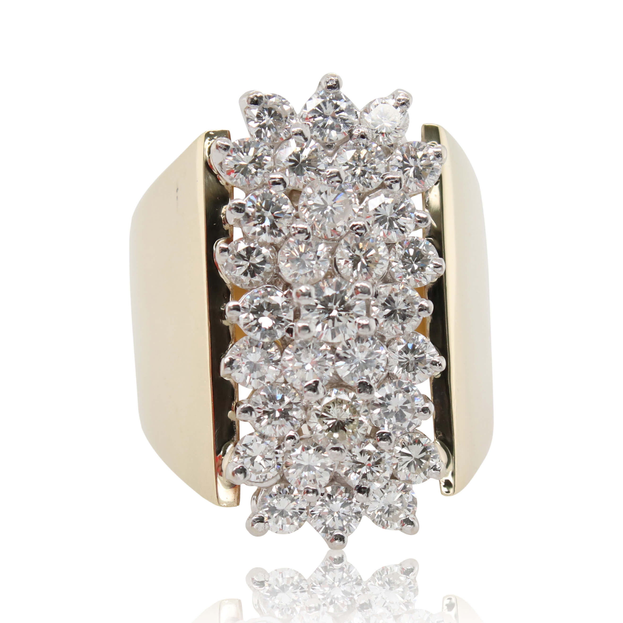 Estate 2.75ct Total Weight Diamond Cluster Ring