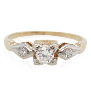 0.25ct Round Diamond Estate Engagement Ring