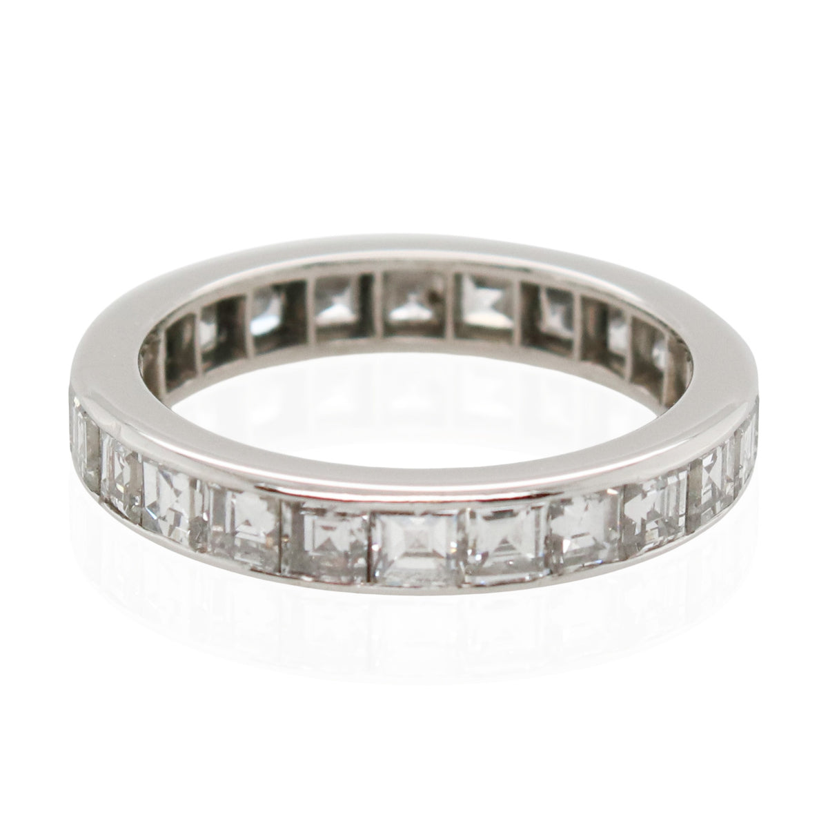 Estate Channel Set Asscher Cut Diamond Eternity Band
