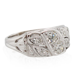 Estate Milgrain Diamond Fashion Ring