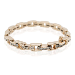 Estate Channel Set Diamond Link Bracelet