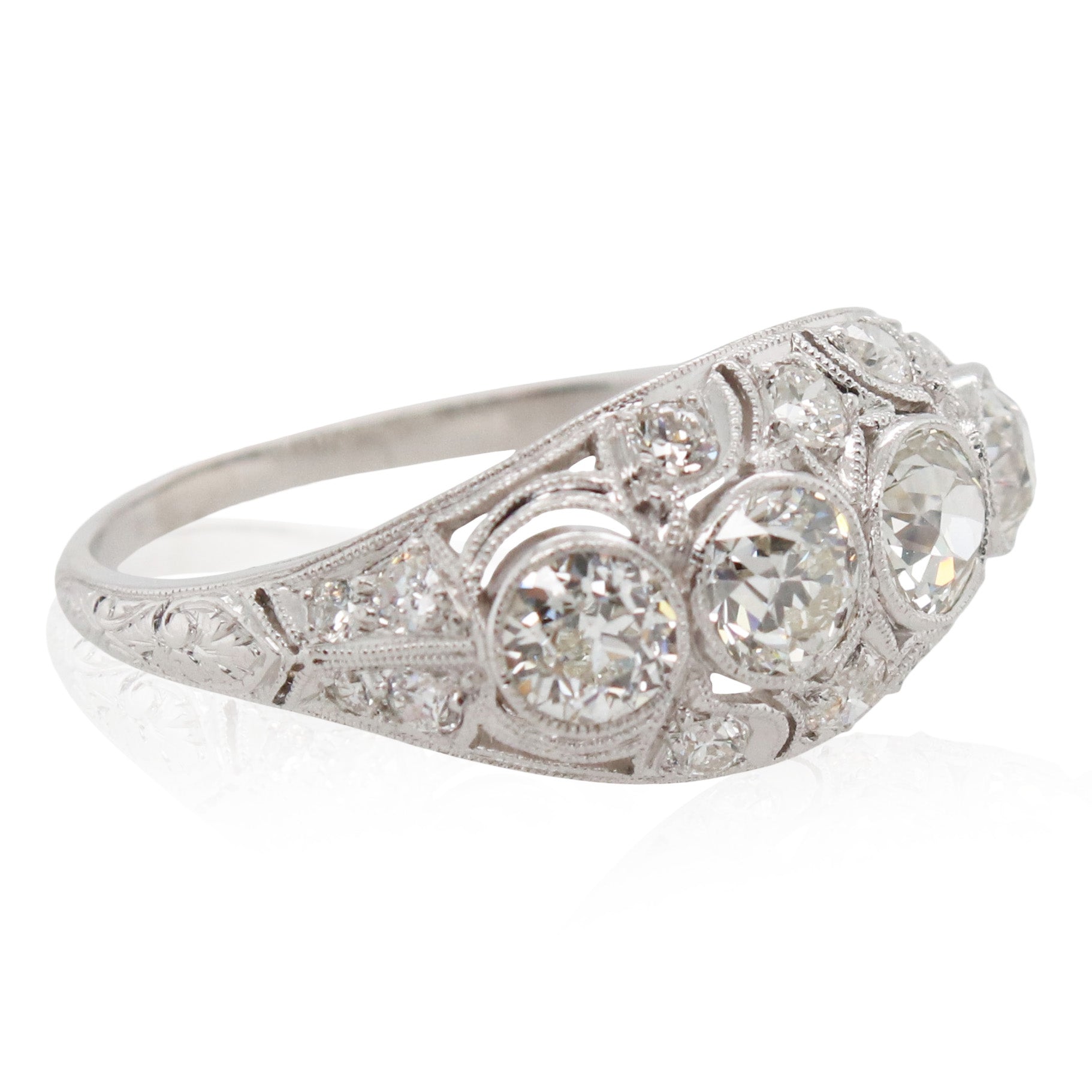 Old European Cut Diamond Fashion Ring