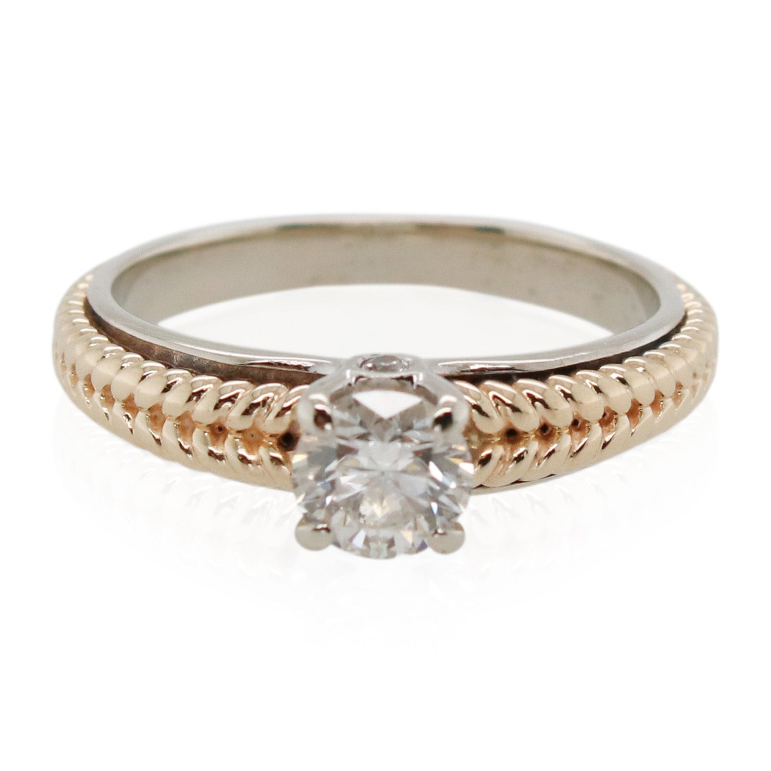 Estate 0.51ct Round Diamond Woven Ring