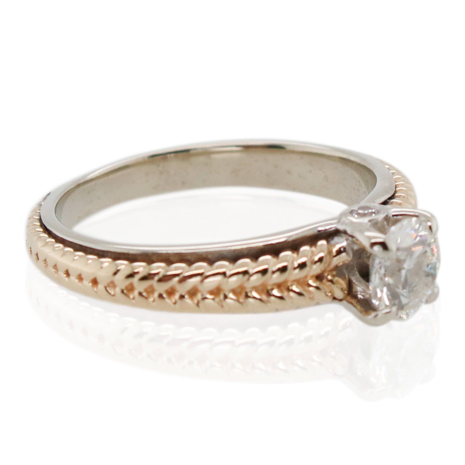 Estate 0.51ct Round Diamond Woven Ring