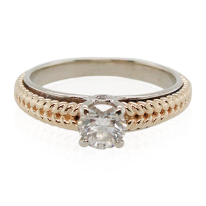 Estate 0.51ct Round Diamond Woven Ring