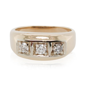 Estate 3 Stone Diamond Band