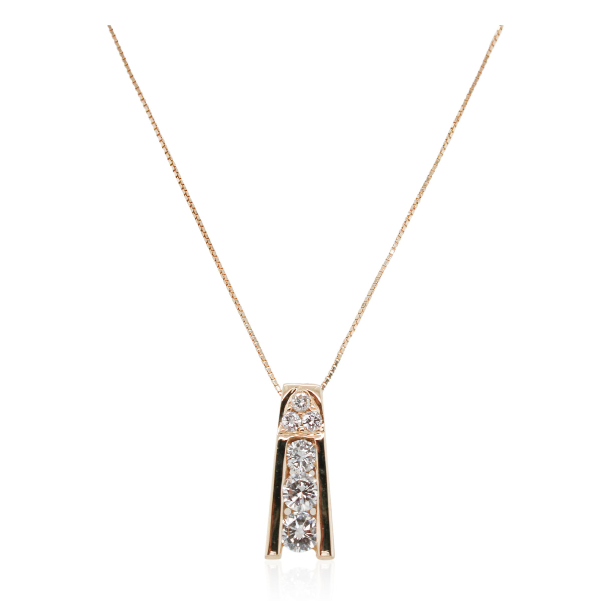 Estate Gradient Diamond Ladder Pendant