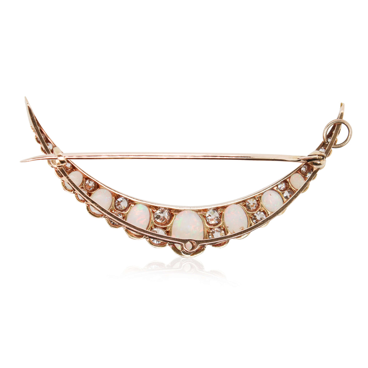 Victorian Opal and Diamond Brooch
