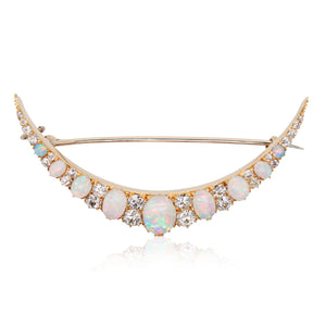 Victorian Opal and Diamond Brooch