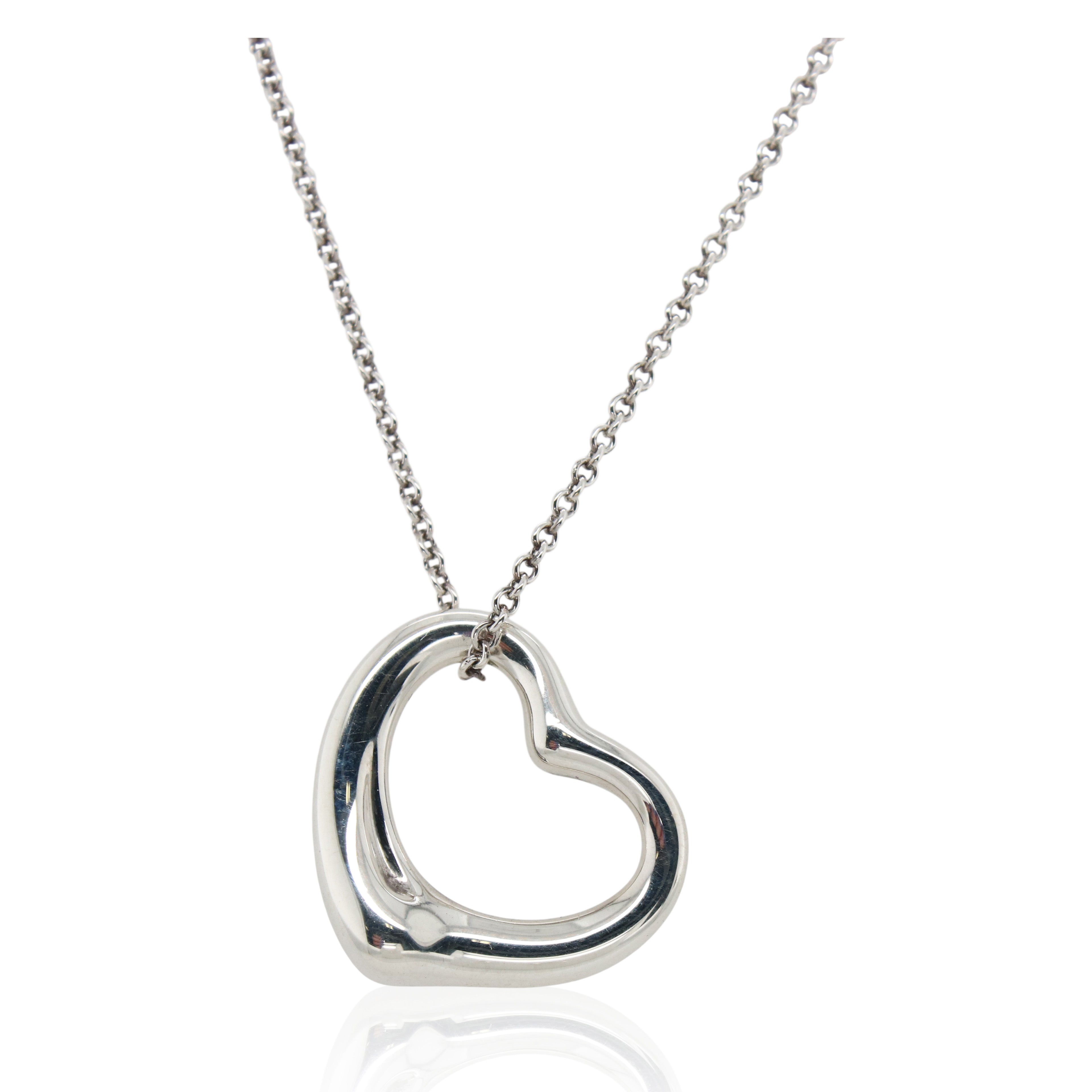 Estate Tiffany & Co. Elsa Peretti Open Heart Necklace