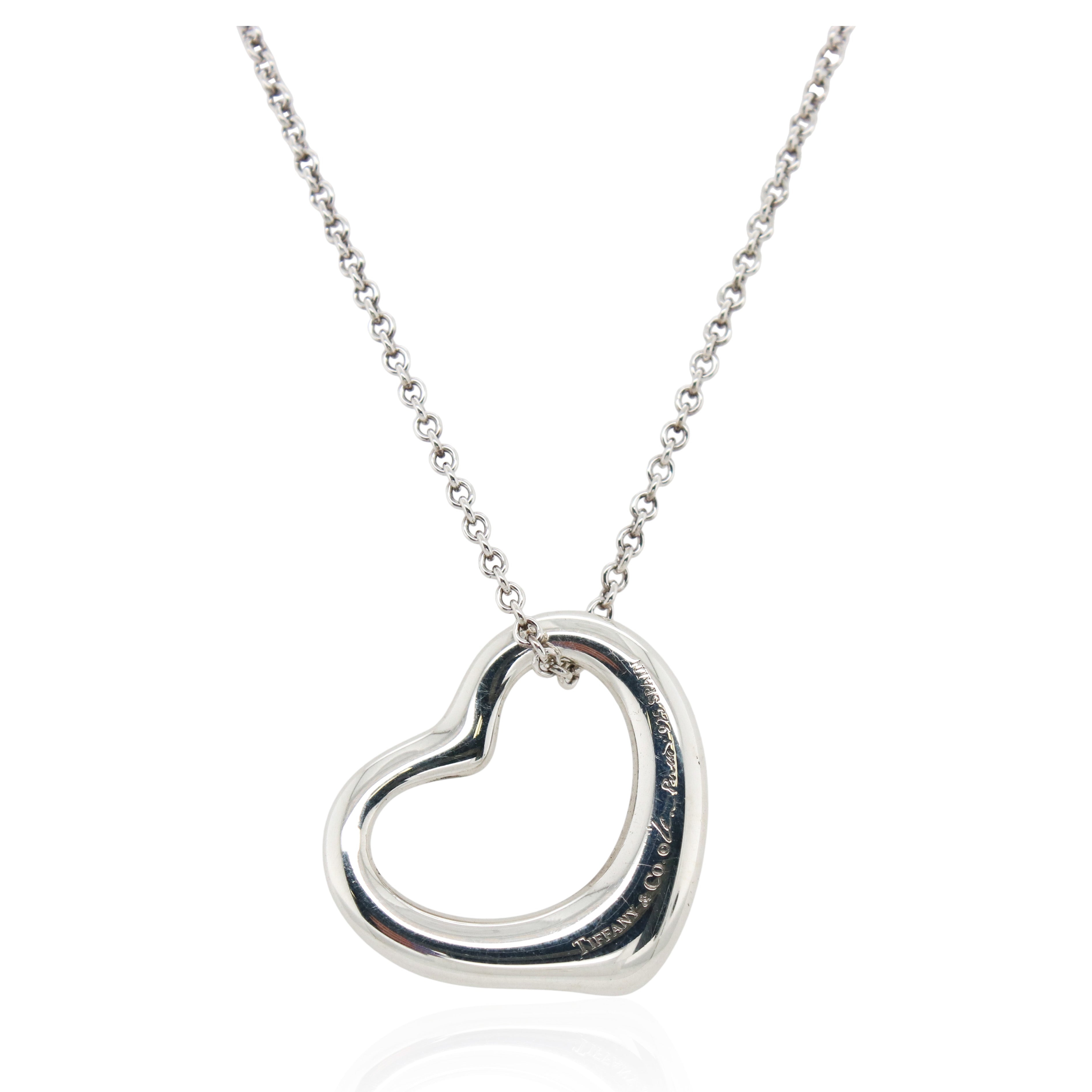 Estate Tiffany & Co. Elsa Peretti Open Heart Necklace