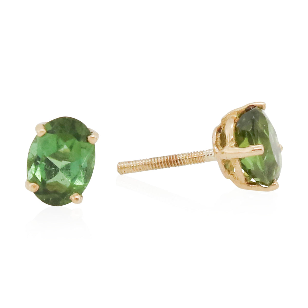 Estate Green Tourmaline Studs