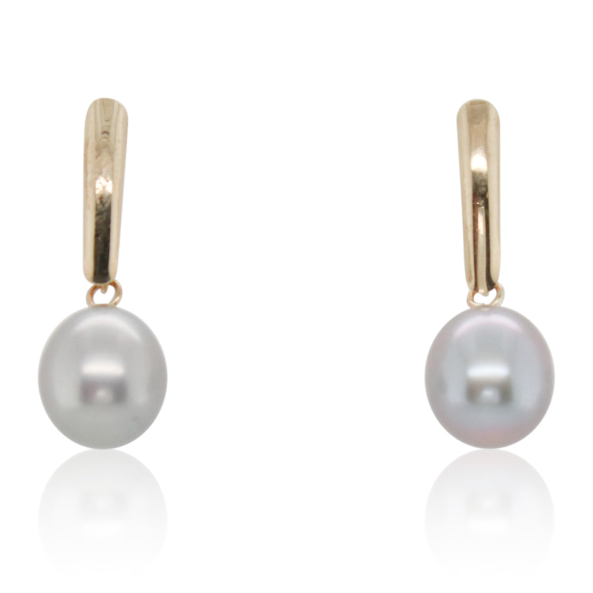 Estate Grey Freshwater Pearl Drop Earrings