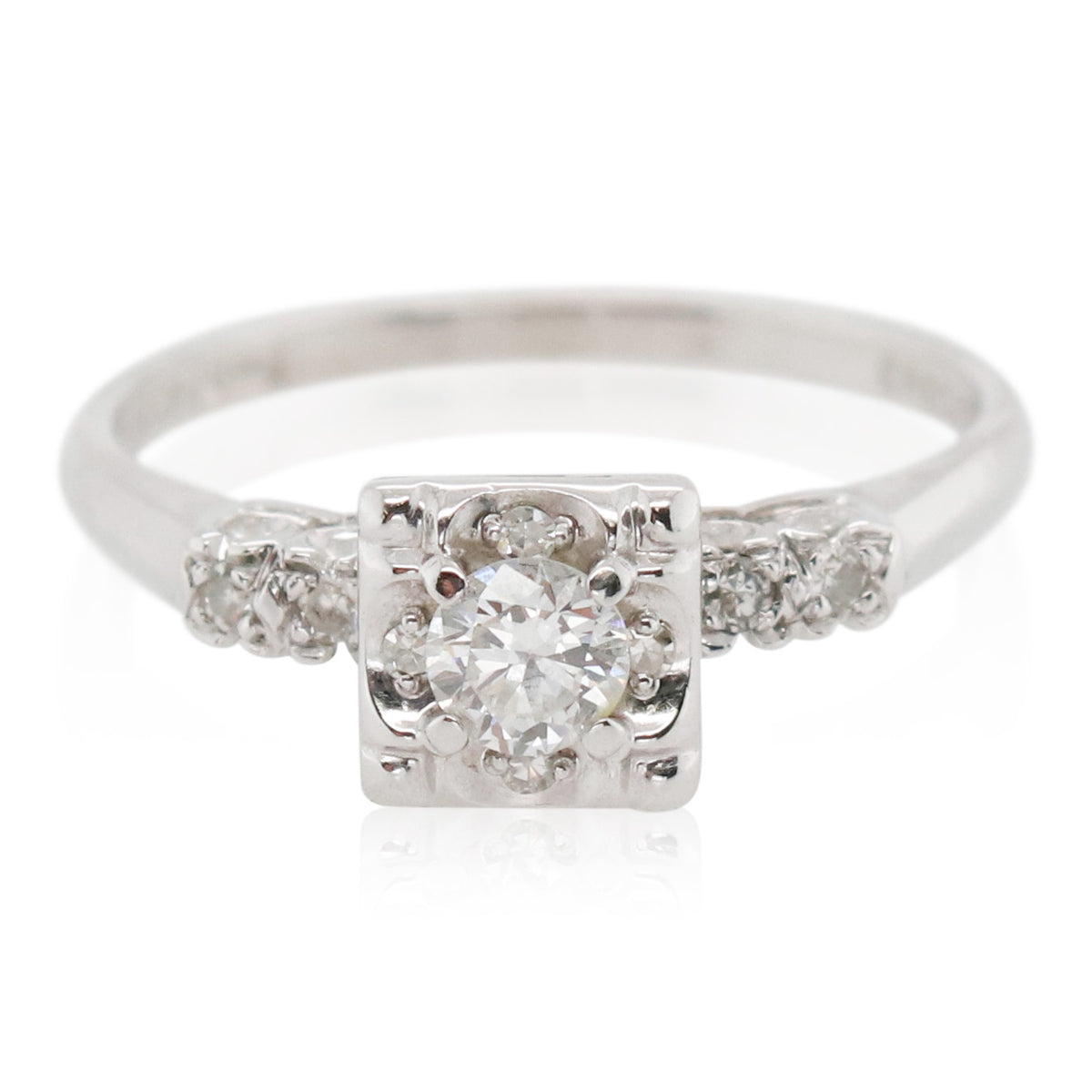 Estate 0.17ct Diamond Engagement Ring