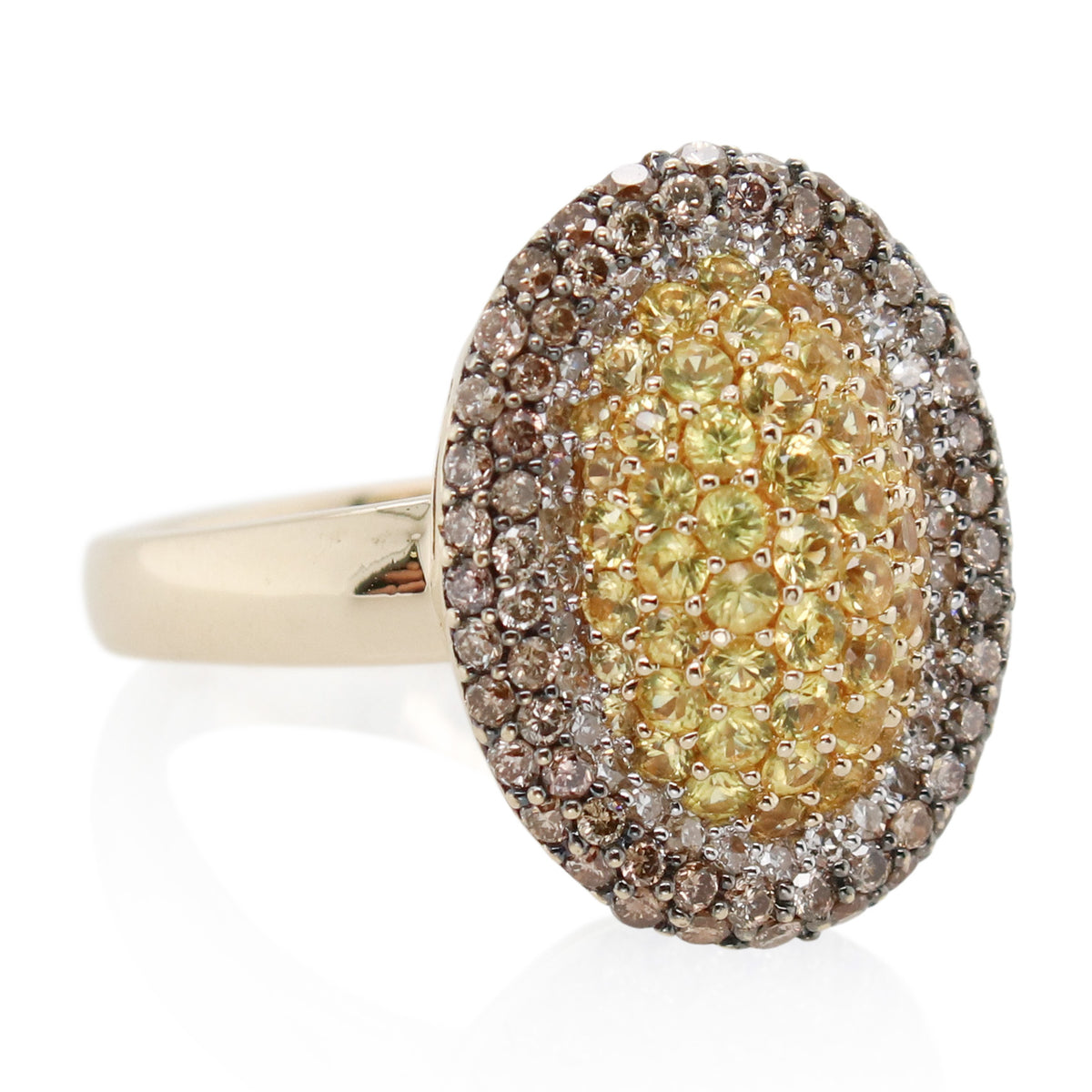 Estate Yellow Sapphire and Diamond Ring