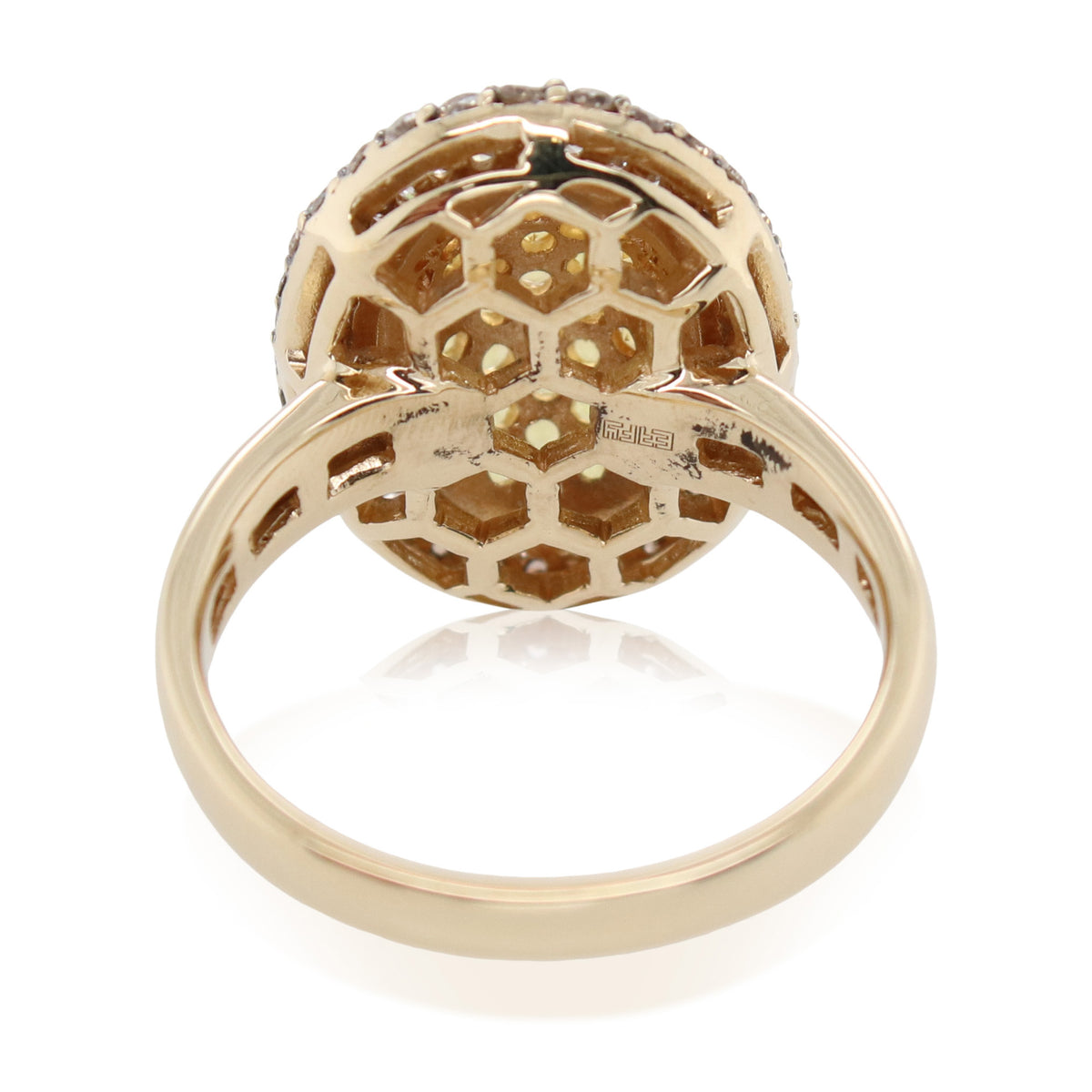 Estate Yellow Sapphire and Diamond Ring