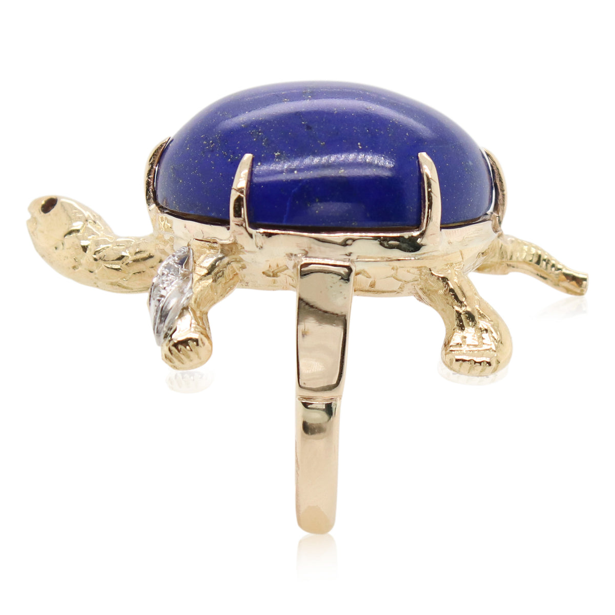 Estate Cabochon Lapis Lazuli Turtle Ring