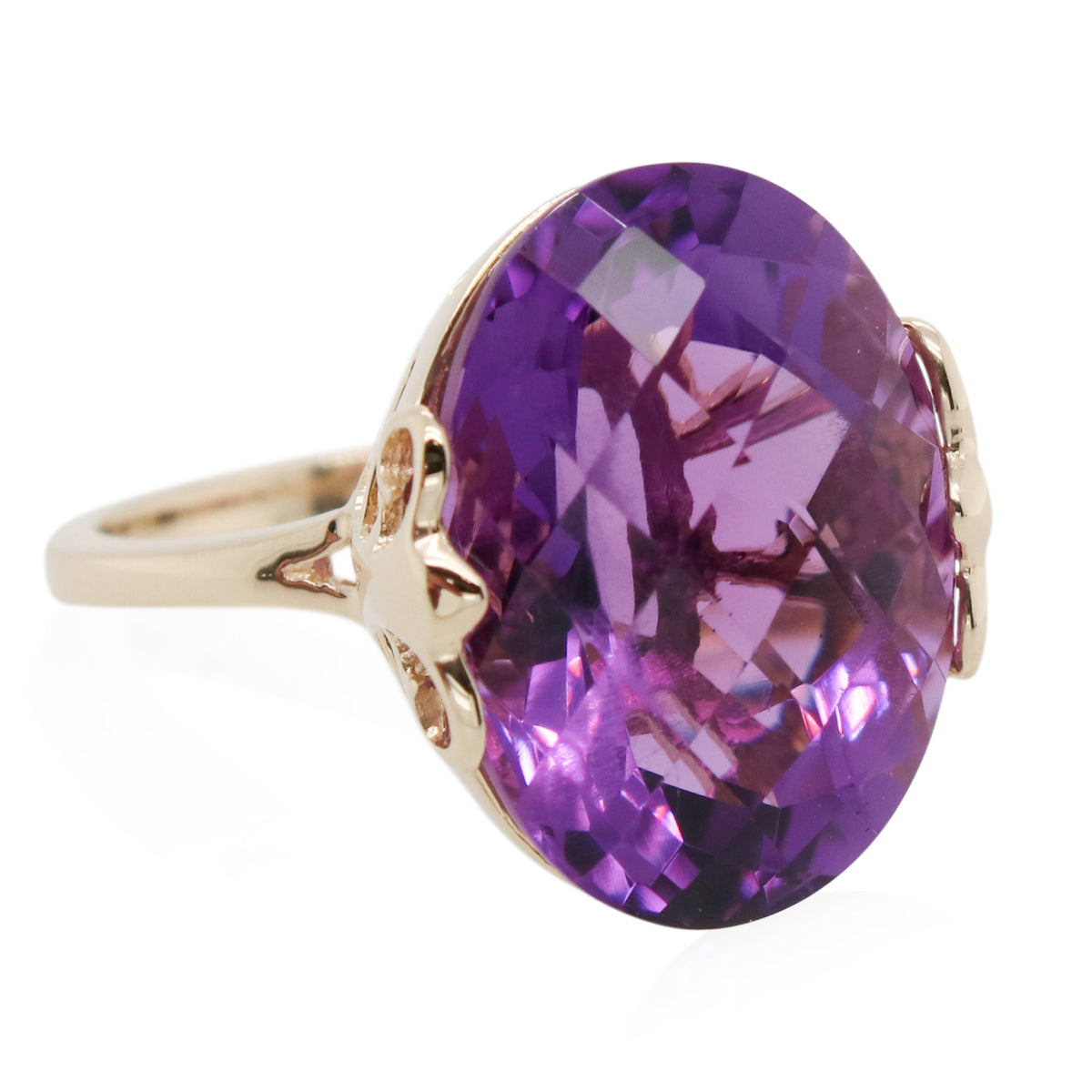 Estate Oval Amethyst Filigree Ring