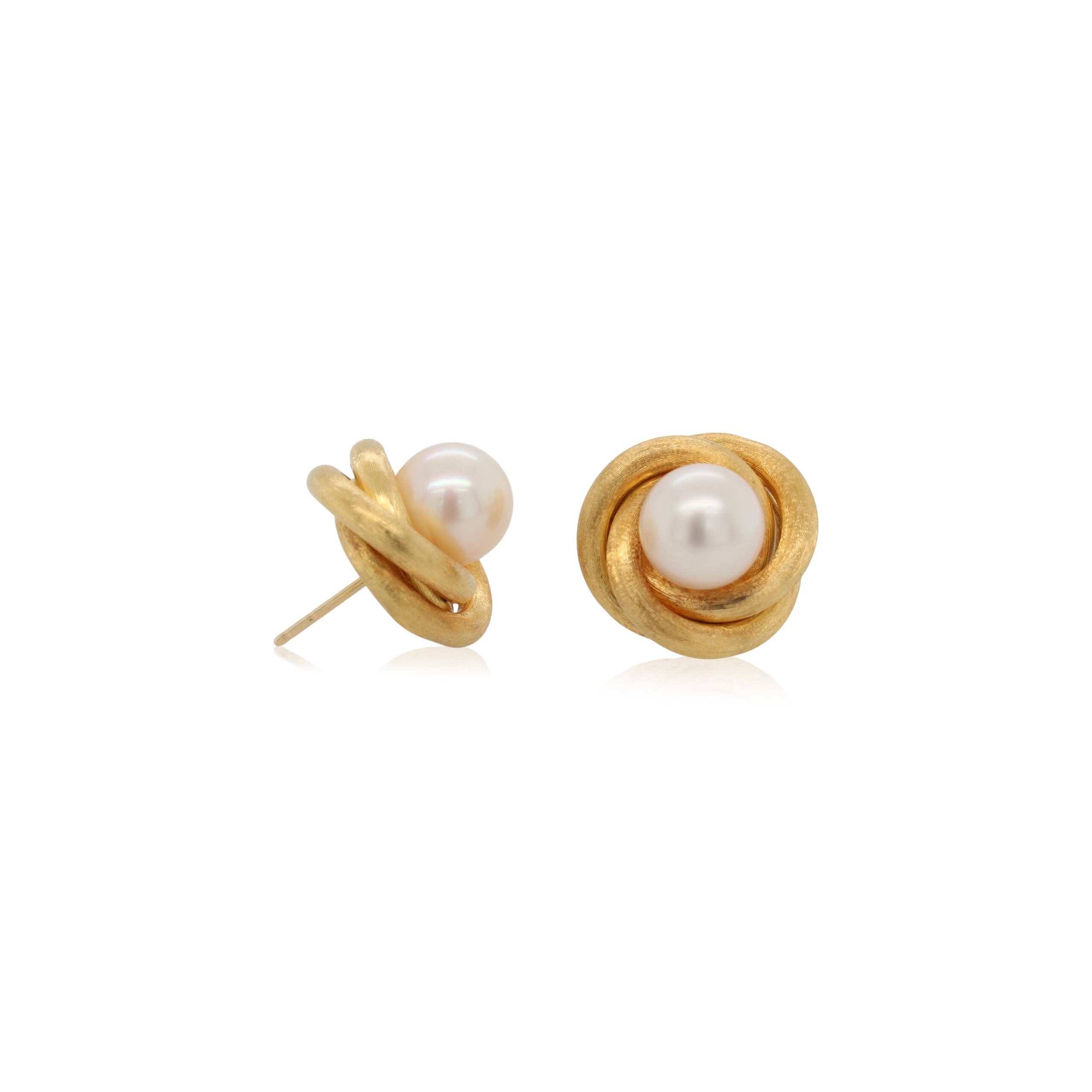 Trinity Circle Pearl Earrings