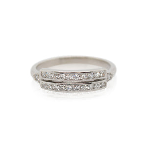 Platinum Diamond Row Ring