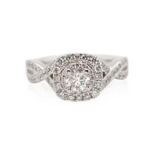 0.80ct Cushion Cut Diamond Ring