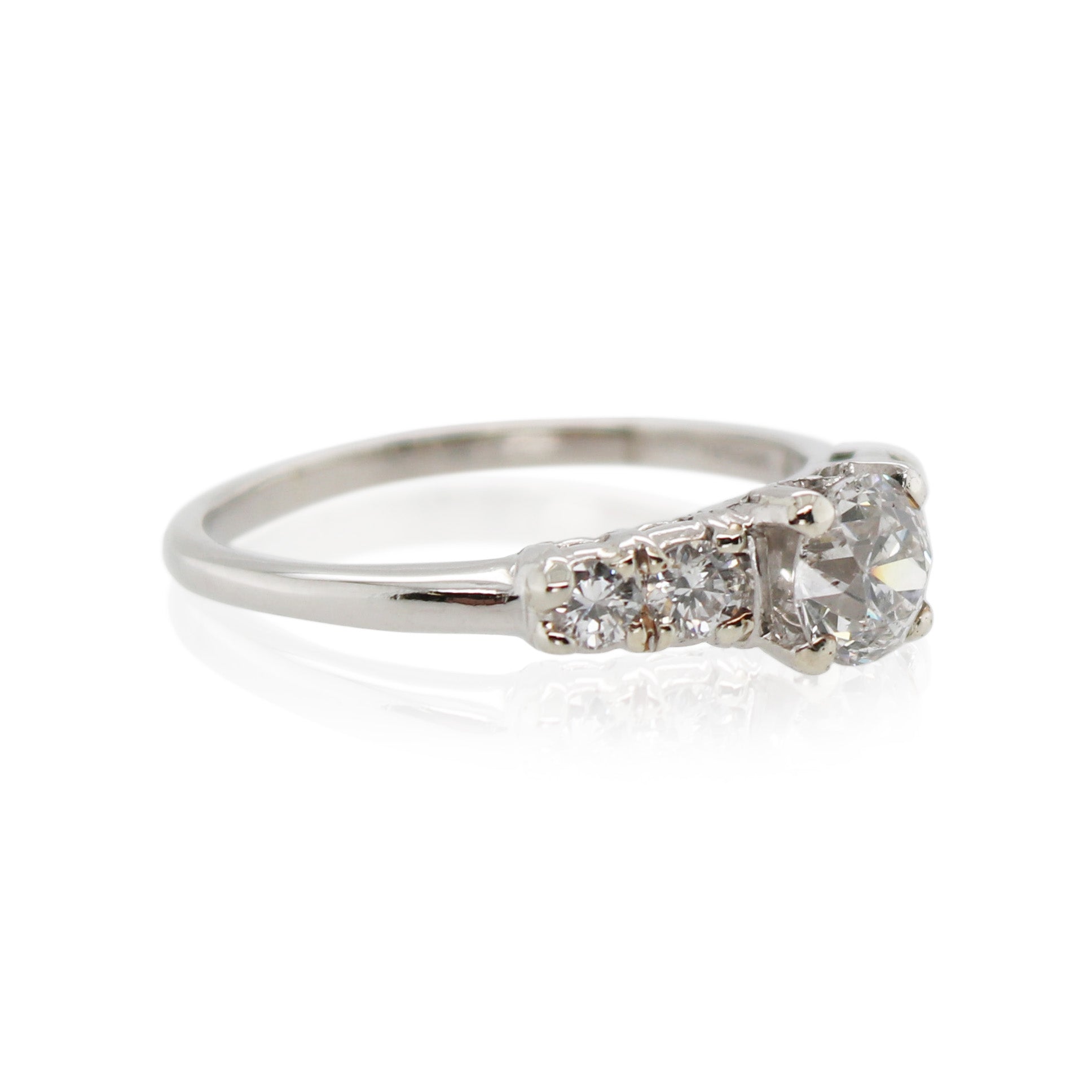 0.57ct Round Diamond 5 Stone Ring
