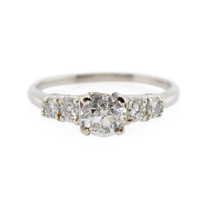 0.57ct Round Diamond 5 Stone Ring