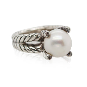 Estate Designer Freshwater Pearl Cable Ring