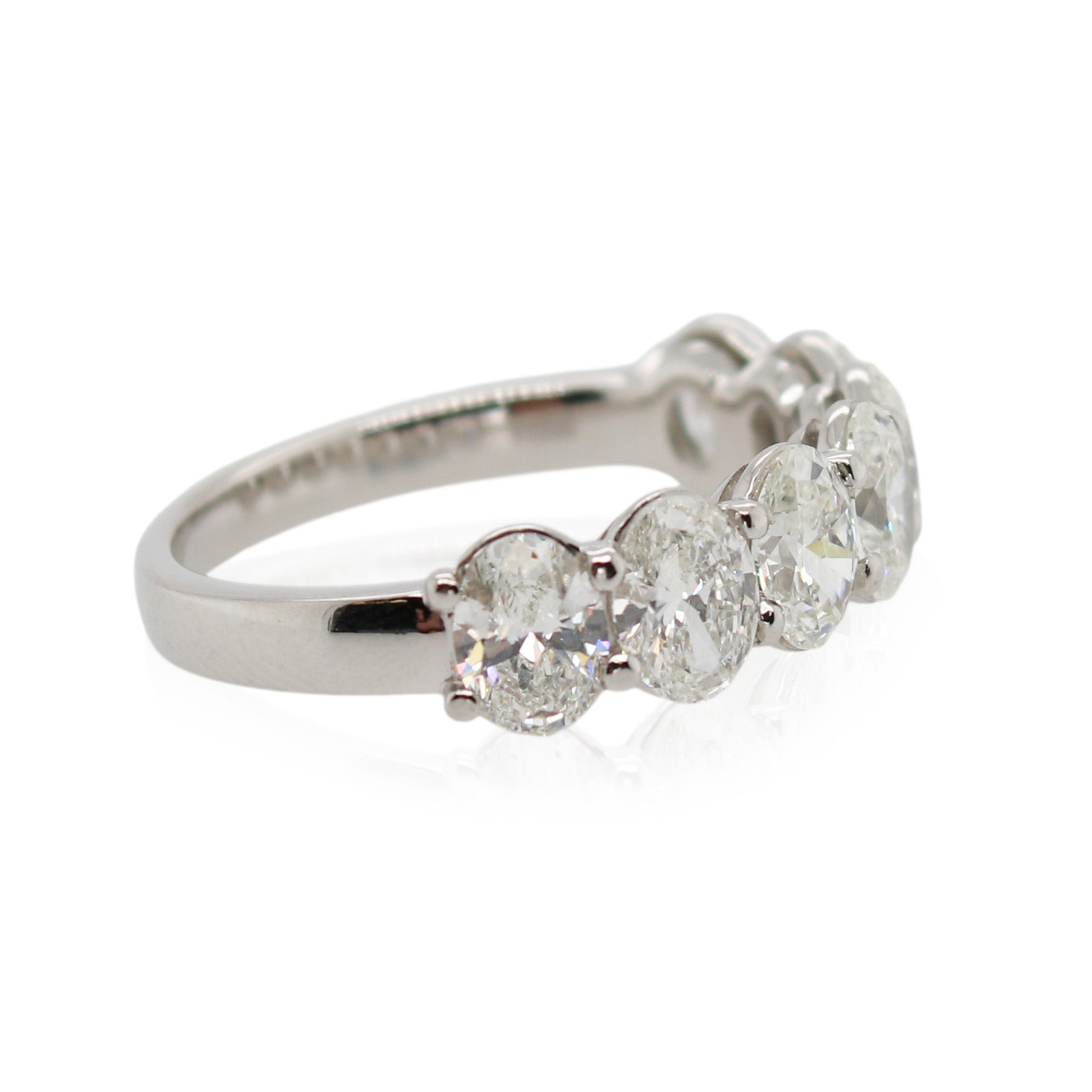 Platinum Oval 7 Diamond Band