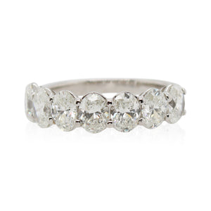 Platinum Oval 7 Diamond Band