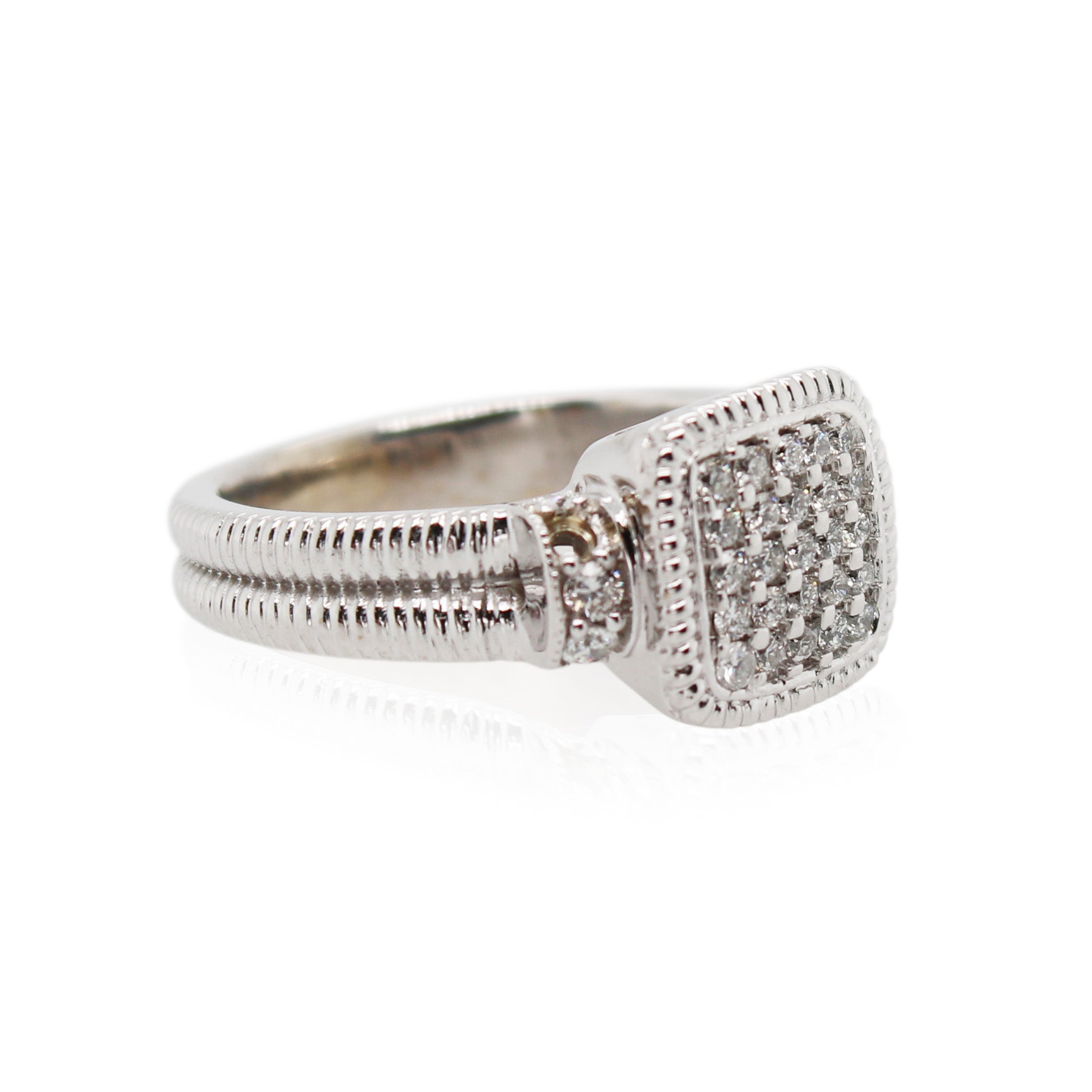 Pavé Diamond Engagement Ring