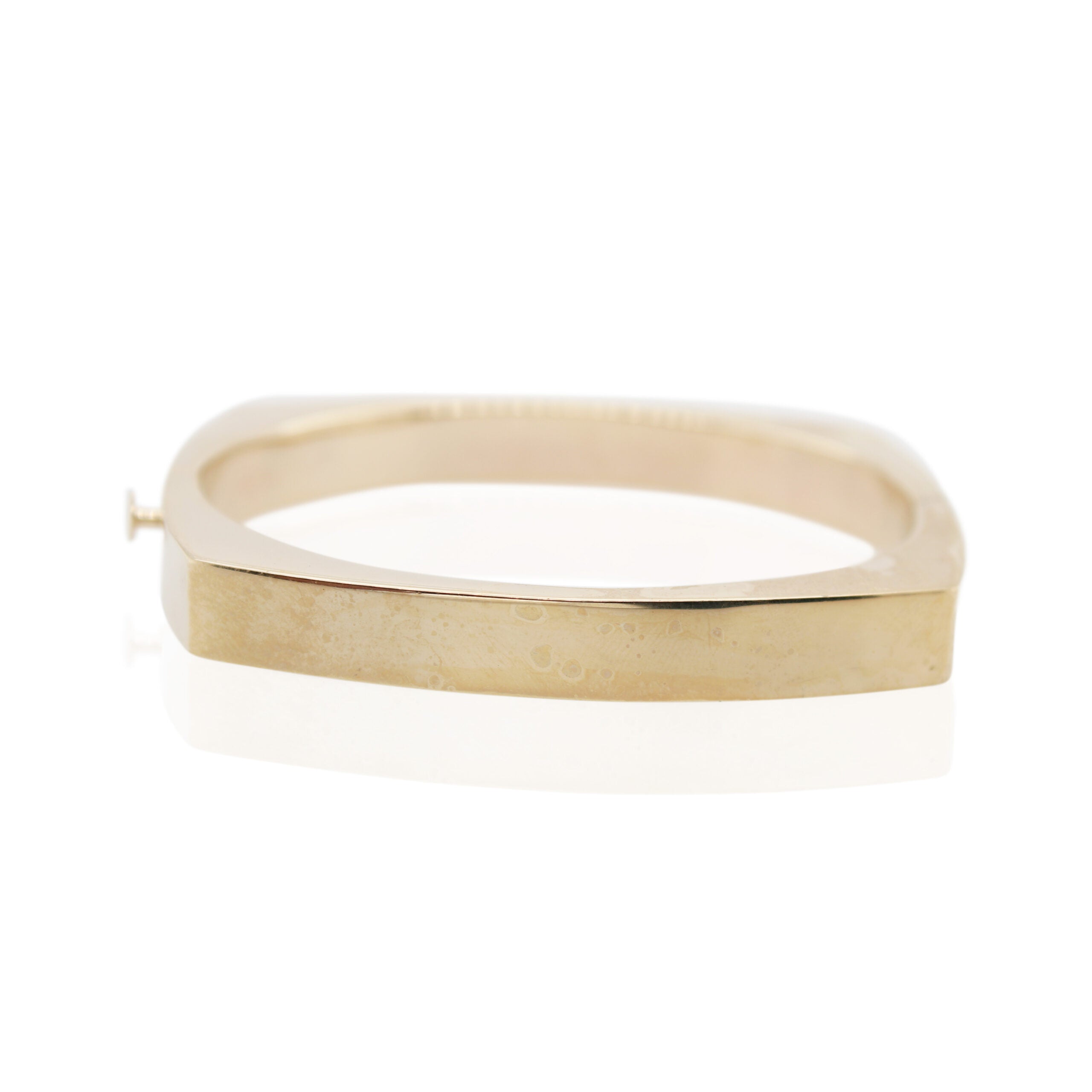 Yellow Gold Square Bangle Bracelet