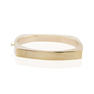 Yellow Gold Square Bangle Bracelet