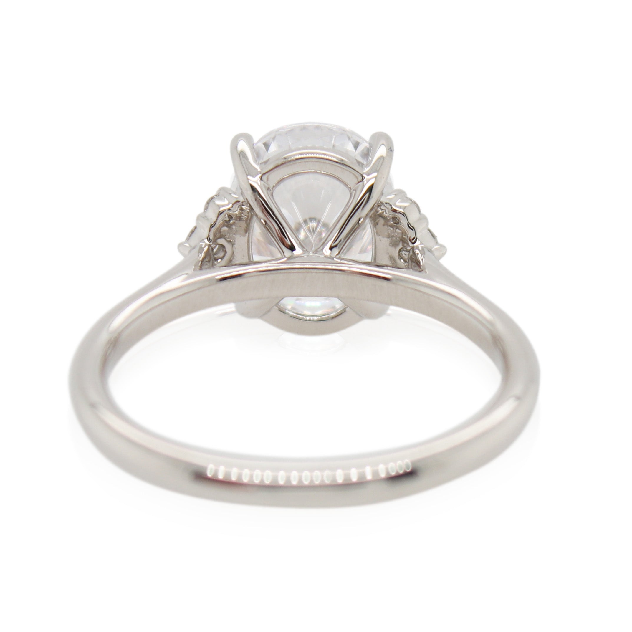 Platinum Diamond Accented Oval Engagement Mounting