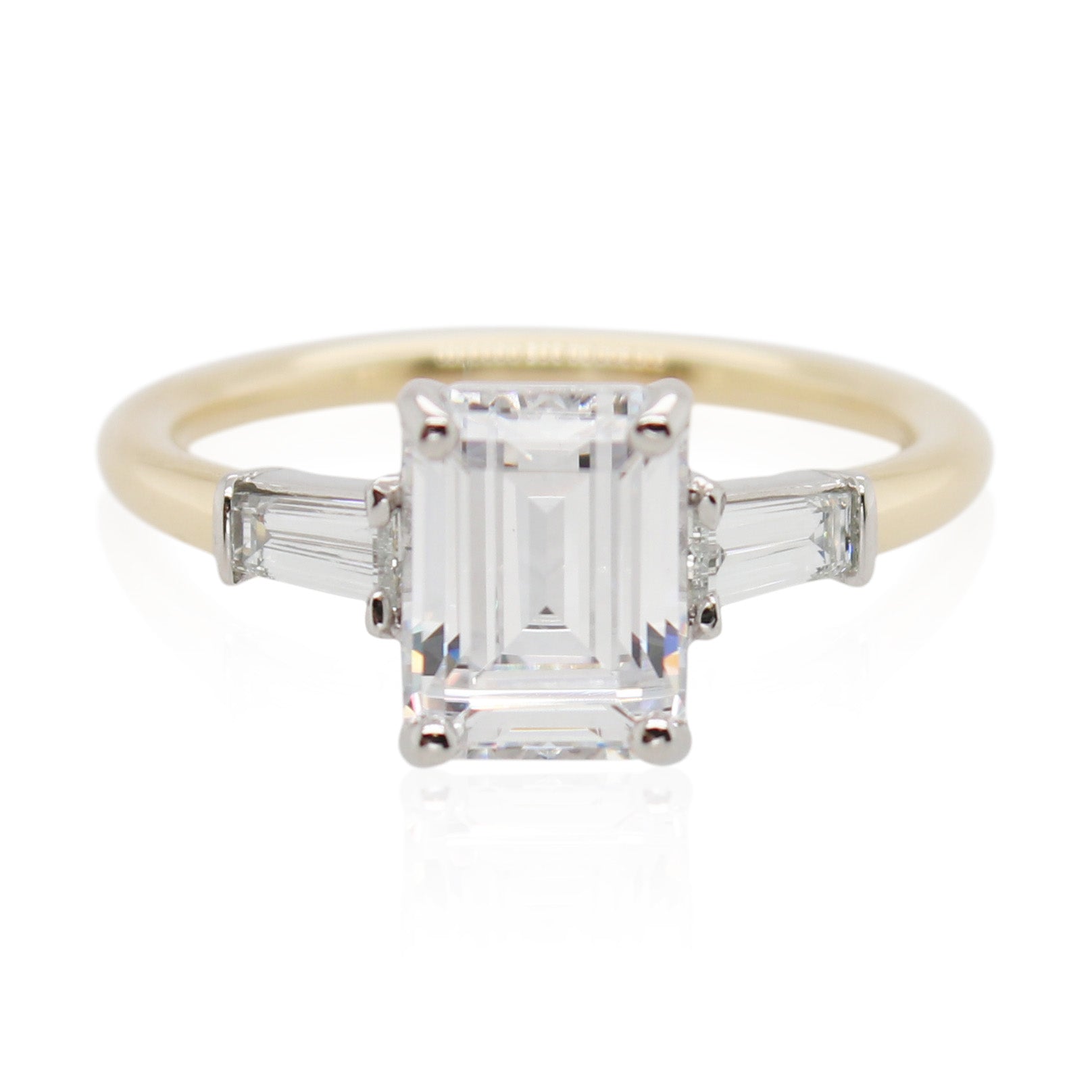 Emerald Cut Diamond New Aire Mounting