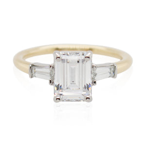 Emerald Cut Diamond New Aire Mounting