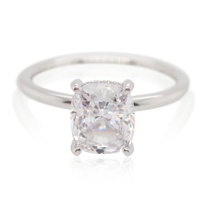 White Gold Hidden Halo Diamond Mounting