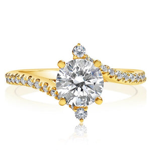 Yellow Gold Diamond Bypass Mounting