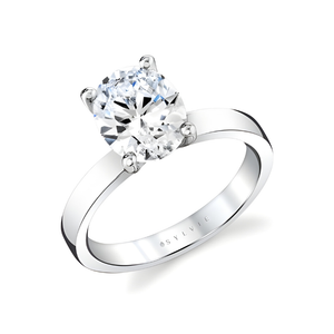 Sylvie White Gold Oval Diamond Solitaire Mounting