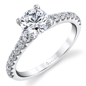 Sylvie White Gold Diamond Engagement Ring Mounting