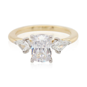 Precision Set 3 Stone Engagement Ring Mounting