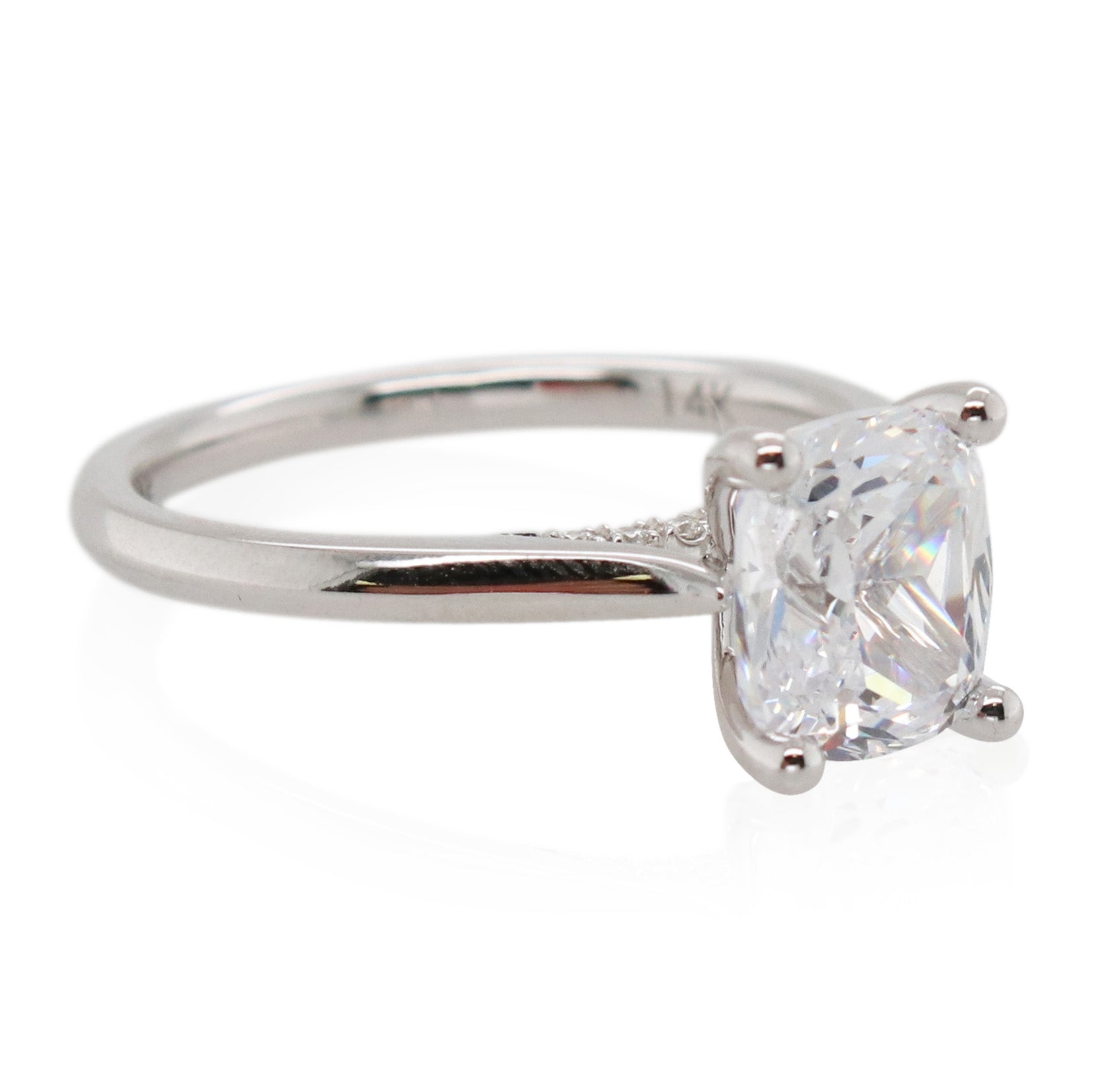 Sylvie 2ct Cushion Cut Diamond Engagement Ring Mounting